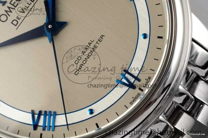 0325 HighPerformance De Ville SS DIWF 1:1 Best Edition Gray White Dial Blue Markers on SS Bracelet MIYOTA 7852